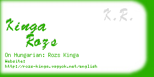kinga rozs business card